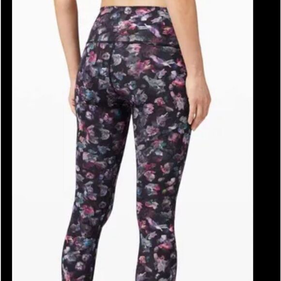 Lululemon High Rise Fast and Free Wunder Under Size 2 Multi Floral Print‎ - Picture 2 of 9